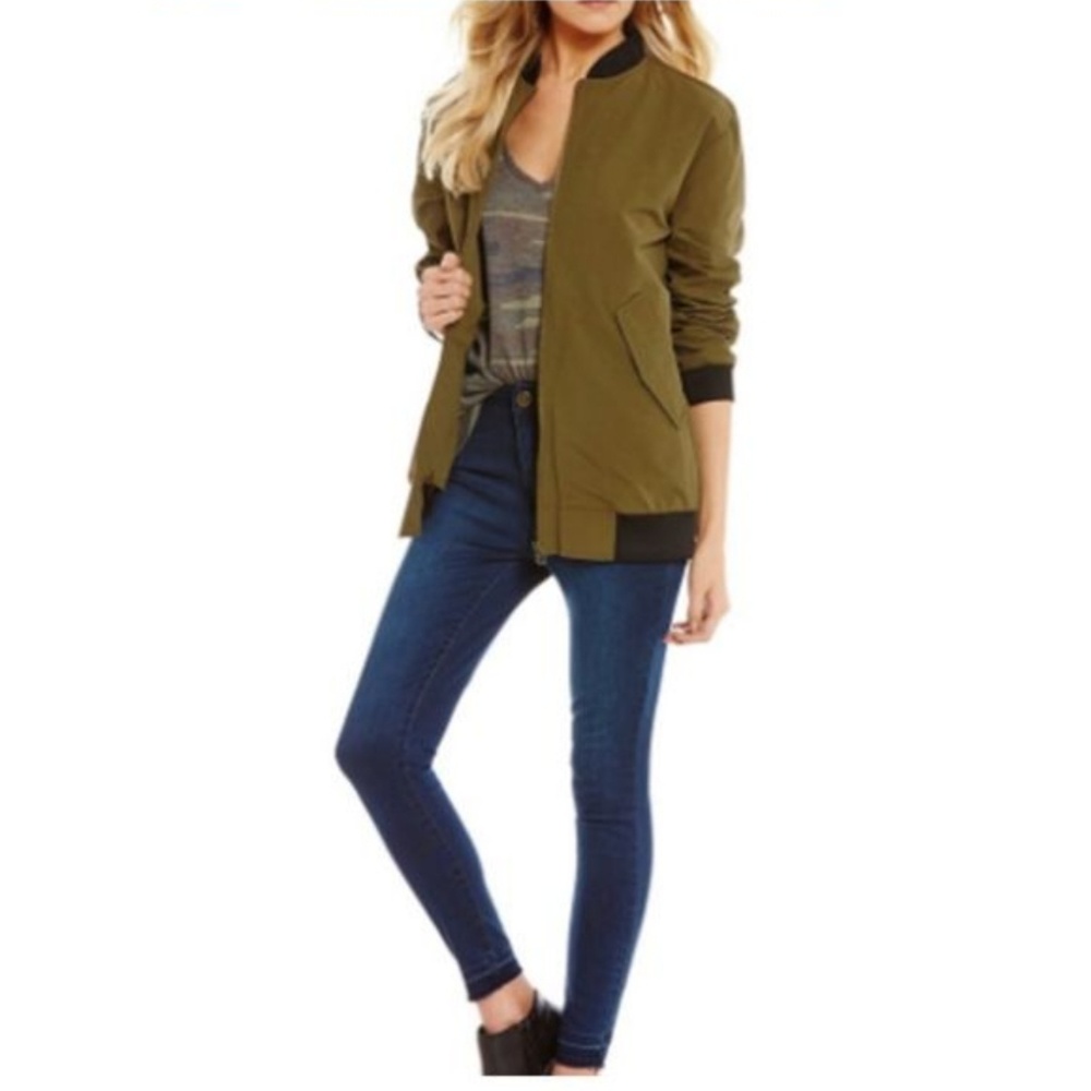 GB Gianni Bini Ruffled Bomber Jacket - Picture 2 of 7